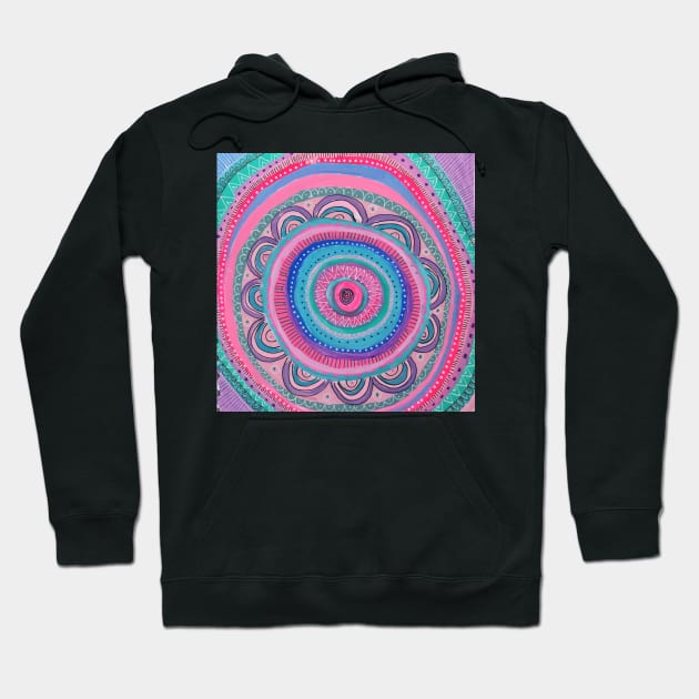 Pink Mandala Hoodie by MyCraftyNell